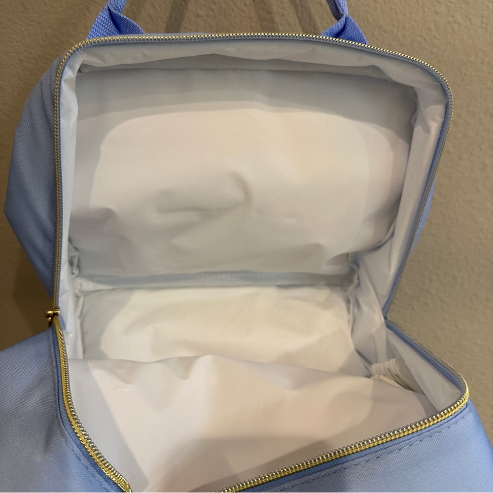 NWT Fit + Fresh Sardines Print Insulated Lunch Bag Novelty Mini Tote Blue - Picture 4 of 4